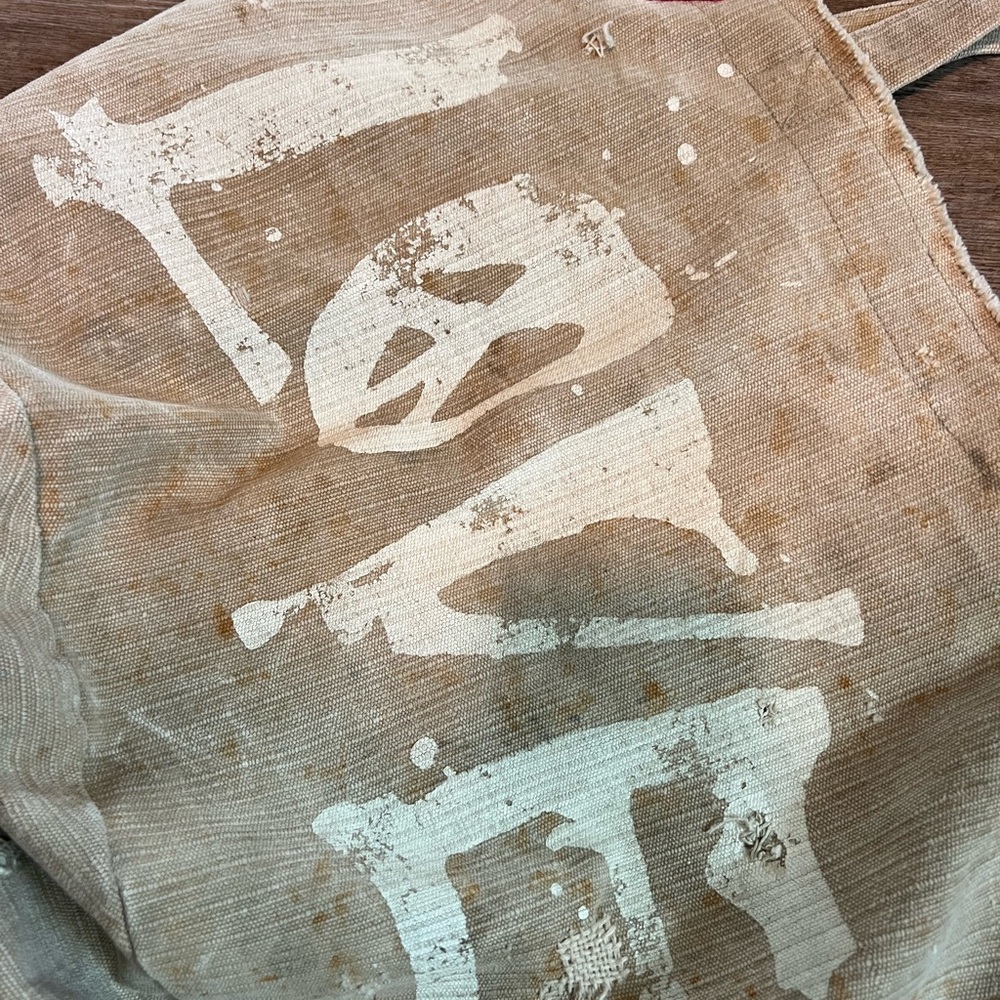 Magnolia Pearl Cream Canvas Tote with Heart Detail - Picture 3 of 6